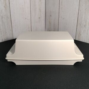 Tupperware Cheese-n-Butter tray with cover vintage #1512 beige (A3)